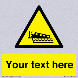 Custom warning grounding narrow boat on lock cill